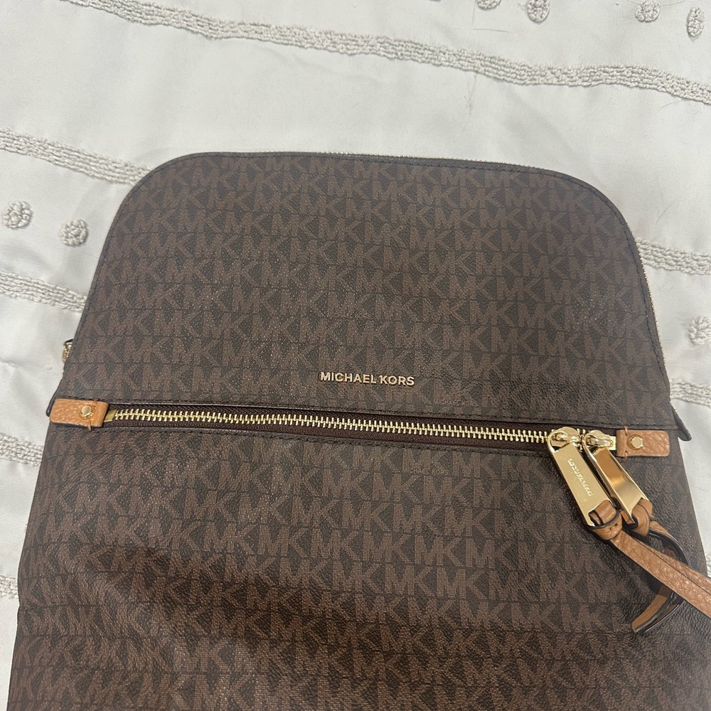 Michael Kors Brown Signature Monogram Backpack